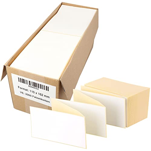 Labelident Versandetiketten DPD - 110 x 162 mm - 2.000 Thermodirekt Etiketten in 1 Packung, selbstklebend, Leporello Etiketten mit Trägerperfo., DPD 6006622 von Labelident