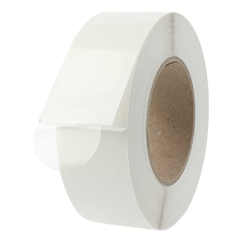 Verschlussetiketten transparent - Ø 40 mm - 2.000 klare Kreis Etiketten auf 1 Rolle(n), 40 mm Kern, Polyethylen selbstklebend von Labelident