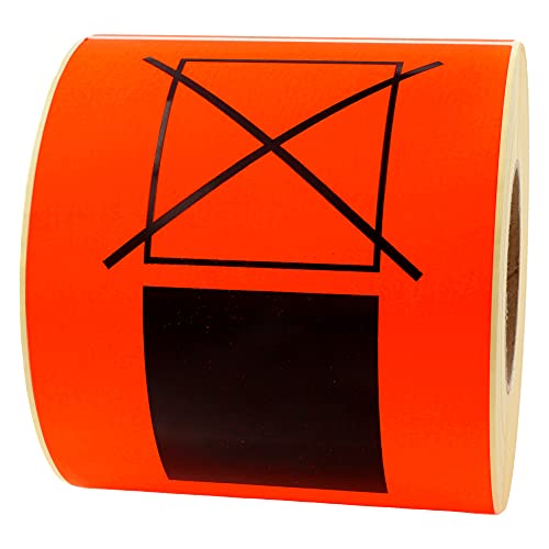 Labelident Warnetiketten 148 x 210 mm - durchgestrichene gestapelte Kartons - Übereinander stapeln verboten - 500 Versandaufkleber auf 1 Rolle(n), 1,57 Zoll (40 mm) Kern, Papier von Labelident