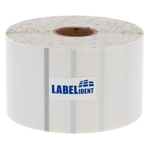 Labelident selbstlaminierende Kabeletiketten mit Black Mark, transparent - 50,8 x 95,3 mm - 500 Kabelmarkierer auf 1 Zoll (25,4 mm) Rolle, für Kabel-Ø 10,0 bis 22,2 mm von Labelident
