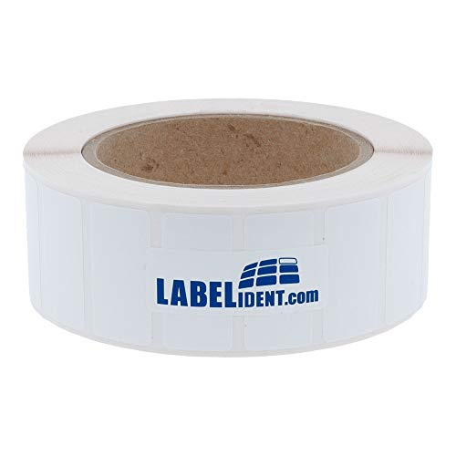 Labelident wasserfeste Thermotransfer Etiketten weiß - 38 x 23 mm - 2.000 PP Polypropylen Etiketten auf 3 Zoll (76,2 mm) Rolle für Standard- und Industriedrucker, selbstklebend, glänzend von Labelident