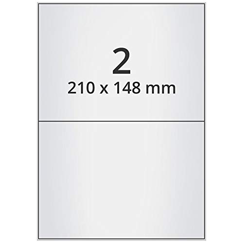 Labelident wetterfeste Folienetiketten - 210 x 148 mm - 200 PET Polyester Etiketten silber auf 100 DIN A4 Bogen, matt, Typenschilder Etiketten selbstklebend von Labelident