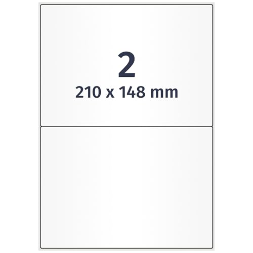 Labelident Versandlabel - 210 x 148 mm - 200 selbstklebende Etiketten auf 100 DIN A4 Bögen I Versandlabels A5 für DHL, DPD, Fedex, GLS, Hermes, UPS - Für Laserdrucker & Inkjet I Papier matt Labelident Versandlabel - 210 x 148 mm - 200 selbstklebende Etiketten auf 100 DIN A4 Bögen I Versandlabels A5 für DHL, DPD, Fedex, GLS, Hermes, UPS - Für Laserdrucker & Inkjet I Papier matt von Labelident