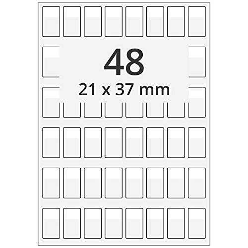 Selbstlaminierende Kabeletiketten auf DIN A4 Bogen, transparent - 21 x 37 mm - 480 Kabelmarkierer selbstklebend auf 10 Blatt, glänzend, für Kabel-Ø 4,1 bis 7,6 mm Selbstlaminierende Kabeletiketten auf DIN A4 Bogen, transparent - 21 x 37 mm - 480 Kabelmarkierer selbstklebend auf 10 Blatt, glänzend, für Kabel-Ø 4,1 bis 7,6 mm von Labelident