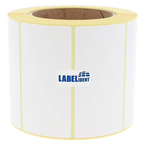 Thermoetiketten - 100 x 70 mm - 500 Thermodirekt Etiketten Eco selbstklebend auf Rolle, 76 mm Kern von Labelident