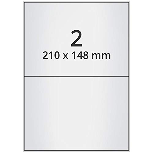 Wetterfeste Folienetiketten auf A4 Bogen, silber - 210 x 148 mm - 200 Polyester Etiketten auf 100 Blatt, selbstklebende PET Etiketten, matt, Typenschild-Aufkleber Wetterfeste Folienetiketten auf A4 Bogen, silber - 210 x 148 mm - 200 Polyester Etiketten auf 100 Blatt, selbstklebende PET Etiketten, matt, Typenschild-Aufkleber von Labelident