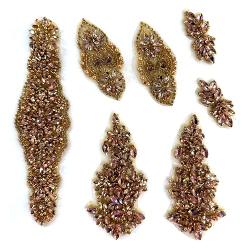 Labellezalady Champgane-Mixed1 Diamant-Hotfix-Besatz, 4 Stile, gemischte, handgefertigte Strass-Applikationen mit selbstklebender Rückseite, für Brautkleider, Gürtel, Schuhe, Schleier, Blumensträuße Labellezalady Champgane-Mixed1 Diamant-Hotfix-Besatz, 4 Stile, gemischte, handgefertigte Strass-Applikationen mit selbstklebender Rückseite, für Brautkleider, Gürtel, Schuhe, Schleier, Blumensträuße von Labellezalady