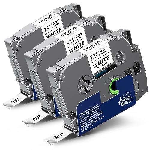 Labelwell kompatibel TZe-221 9mm Schriftband als Ersatz für Brother TZe221 TZ-221 Schwarz auf Weiß TZ Tape für P-touch PT-H105 H100LB 1000 D210VP D600VP D400 PT-H107B P700 PT-H100R PTP750W, 3-Pack Labelwell kompatibel TZe-221 9mm Schriftband als Ersatz für Brother TZe221 TZ-221 Schwarz auf Weiß TZ Tape für P-touch PT-H105 H100LB 1000 D210VP D600VP D400 PT-H107B P700 PT-H100R PTP750W, 3-Pack von Labelwell