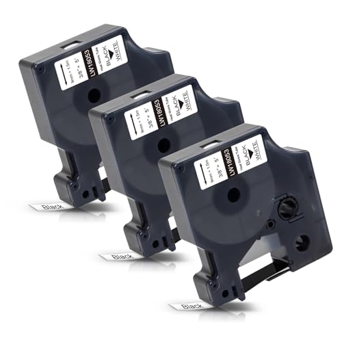 Labelwell 3x Industrie Schrumpfschlauch Kabeletiketten für 18053 S0718280 als Ersatz für Dynmo Rhino Industrie Schriftband 9mm x 1.5m für Dynmo Rhino 4200, 5200, 5000,1000, 3000, 6000, ILP-219 Labelwell 3x Industrie Schrumpfschlauch Kabeletiketten für 18053 S0718280 als Ersatz für Dynmo Rhino Industrie Schriftband 9mm x 1.5m für Dynmo Rhino 4200, 5200, 5000,1000, 3000, 6000, ILP-219 von Labelwell