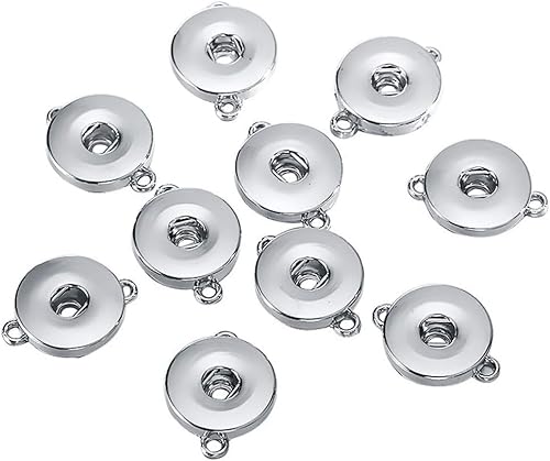10 Stück silberner 18 mm Blanko-Anhänger mit Doppellöchern, austauschbare Schnapp-Anhänger, Charm-Anhänger für DIY-Halsketten, Armbänder, Schmuckherstellung, Zubehör, Charms 10 Stück silberner 18 mm Blanko-Anhänger mit Doppellöchern, austauschbare Schnapp-Anhänger, Charm-Anhänger für DIY-Halsketten, Armbänder, Schmuckherstellung, Zubehör, Charms von Labriciyon