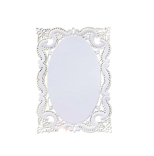 Silberne Stanzformen für Kartenherstellung, Spitzenloch, rechteckiger Rahmen, Metall-Stanzformen, Prägeschablone für DIY, Scrapbooking, Album, Foto, Handwerk, Papierkarten, Kartenherstellung, Zubehör Silberne Stanzformen für Kartenherstellung, Spitzenloch, rechteckiger Rahmen, Metall-Stanzformen, Prägeschablone für DIY, Scrapbooking, Album, Foto, Handwerk, Papierkarten, Kartenherstellung, Zubehör von Labriciyon