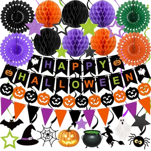 Halloween Party Dekoration Set Happy Halloween Banner Papier für Party Garten Indoor Home Dekorationen Halloween Party Dekoration Set Happy Halloween Banner Papier für Party Garten Indoor Home Dekorationen von Labrostar