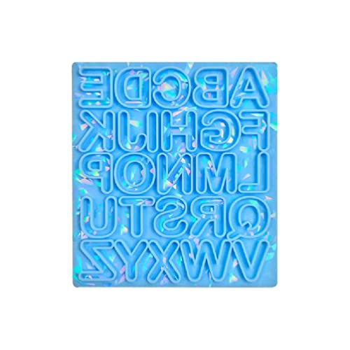 Labstandard Holographische Alphabet Form Anhänger Silikonform DIY Glänzende Buchstabenform Ohrring Schlüsselanhänger Epoxidharz Form von Labstandard