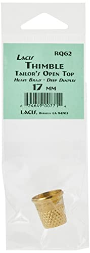 Lacis Open Top Tailor's Thimble Size 17 mm, Acrylic, Multicolour, 1.82x5.08x13.97 cm von Lacis