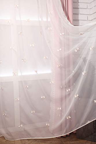 Lactraum Gardine Kinderzimmer Mädchen Prinzessin Bestickt 3D Schmetterling Weiß Voile mit Kräuselband 200 x 245 cm Lactraum Gardine Kinderzimmer Mädchen Prinzessin Bestickt 3D Schmetterling Weiß Voile mit Kräuselband 200 x 245 cm von Lactraum