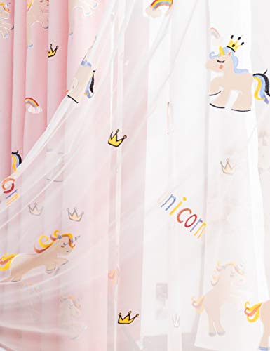 Lactraum Gardine Kinderzimmer Mädchen Prinzessin Bestickt Einhorn Regenbogen Wolke Krone Voile mit Universalband 100 x 245 cm Lactraum Gardine Kinderzimmer Mädchen Prinzessin Bestickt Einhorn Regenbogen Wolke Krone Voile mit Universalband 100 x 245 cm von Lactraum