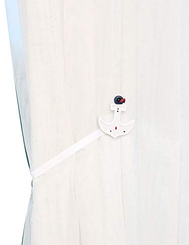 Lactraum Magnetische Vorhang Raffhalter Clips Seil Rückwärtige Halter Schnallen Binder Gardinenhalter für Haus Dekoration Magnetschnalle Anker (Weiß) von Lactraum