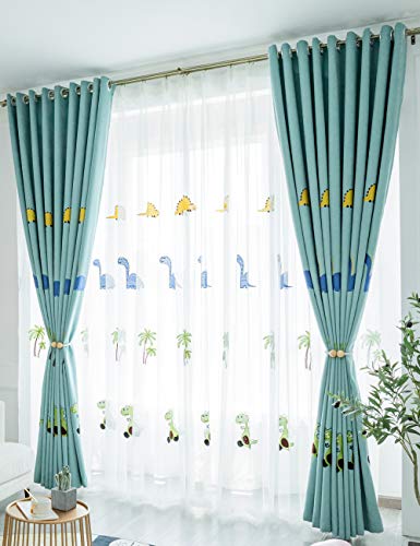 Lactraum Vorhänge Kinderzimmer Babyzimmer Transparent Weiß Bestickt Dinosaurier Kokosnussbaum Voile mit Universalband 100 x 245 cm Lactraum Vorhänge Kinderzimmer Babyzimmer Transparent Weiß Bestickt Dinosaurier Kokosnussbaum Voile mit Universalband 100 x 245 cm von Lactraum