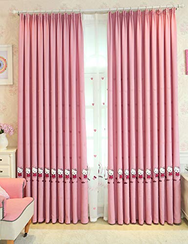 Lactraum Vorhänge Kinderzimmer Mädchen Blickdicht Rosa mit Ösen Bestickt Katze Herz 200 x 245cm Lactraum Vorhänge Kinderzimmer Mädchen Blickdicht Rosa mit Ösen Bestickt Katze Herz 200 x 245cm von Lactraum