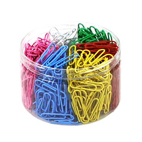 480 Stück Farbige Büroklammern, Beschichtetes Metall Mit Box, für Büro, Schule, Schreibwaren, Dokumente, Große Büroklammern (33mm) von Lacusmall