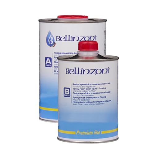Bellinzoni Epox Premium Epoxidharz, transparent, Zweikomponenten-Flüssigkeit, Format 1,5 kg von Ladecormarmi