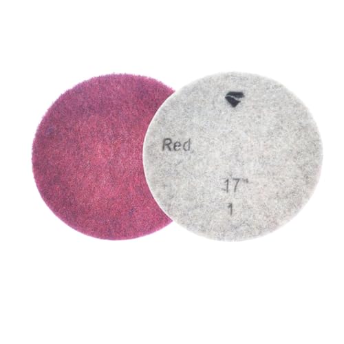 Diamantfilze Ø430 für Einscheibenmaschine – Professionelle Schleifscheiben zur Wiederherstellung und Polieren von Böden aus Marmor, Granit und Beton – Set 400/800/1500/3000 (Rot, 430 mm, 400, grob) von Ladecormarmi