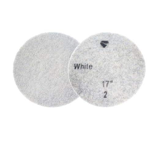Diamantfilze Ø430 für Einscheibenmaschine – Professionelle Schleifscheiben zur Wiederherstellung und Polieren von Böden aus Marmor, Granit und Beton – Set 400/800/1500/3000 (Weiß, 430 mm, 800, Medium) von Ladecormarmi