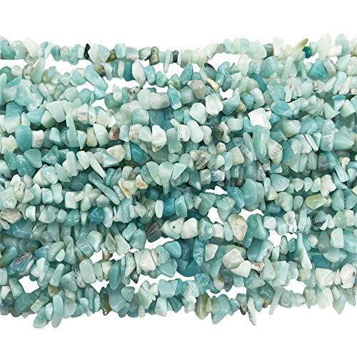 Ladeukoi Unregelmäßige Trommelsteinperlen für die Schmuckherstellung, Heilkristall Gebohrte Lose Perlenstrand DIY Handwerkszubehör, 5-8mm, Amazonite Ladeukoi Unregelmäßige Trommelsteinperlen für die Schmuckherstellung, Heilkristall Gebohrte Lose Perlenstrand DIY Handwerkszubehör, 5-8mm, Amazonite von Ladeukoi