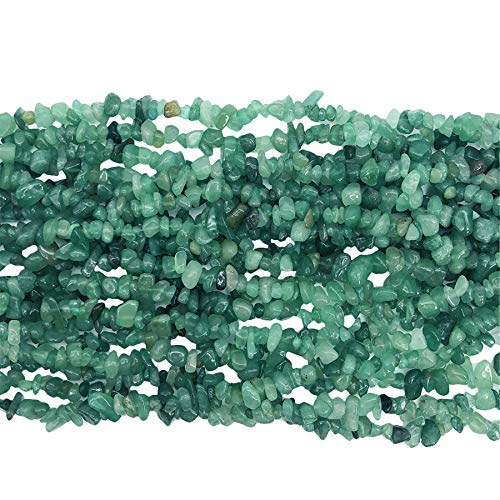 Ladeukoi Unregelmäßige Trommelsteinperlen für die Schmuckherstellung, Heilkristall Gebohrte Lose Perlenstrand DIY Handwerkszubehör, 5-8mm, Grüner Aventurine Ladeukoi Unregelmäßige Trommelsteinperlen für die Schmuckherstellung, Heilkristall Gebohrte Lose Perlenstrand DIY Handwerkszubehör, 5-8mm, Grüner Aventurine von Ladeukoi