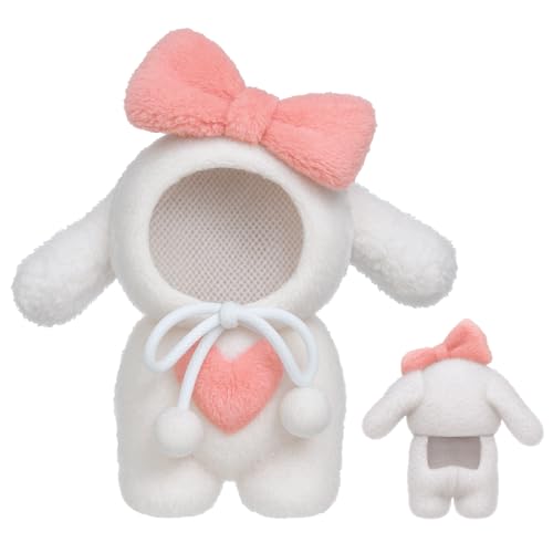 17 cm Puppenkleider-Set – Kleidung für Puppen Outfit und Zubehör für 6,7 Zoll Puppenkleidung, Bogenhut + flauschiger Mantel, entzückende Dress Up Kleidung für Puppen (keine Puppe) von LaeFae