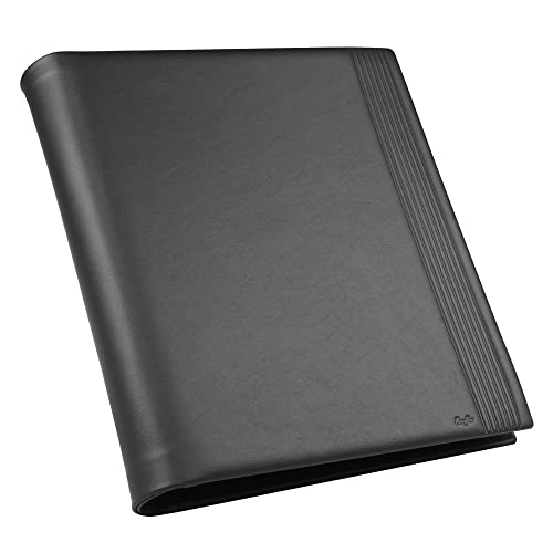 Läufer 34476 La Linea Ringbuch, 4 Ringe, naturgenarbtes Rindsleder, schwarz, Handgefertigt aus Echtleder in Deutschland, Ringbuch A4 aus Leder Läufer 34476 La Linea Ringbuch, 4 Ringe, naturgenarbtes Rindsleder, schwarz, Handgefertigt aus Echtleder in Deutschland, Ringbuch A4 aus Leder von Läufer