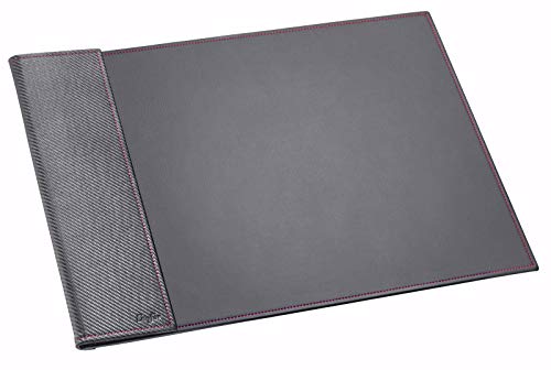 Läufer Concerto Schreibtischunterlage aus Leder mit Kalender und Notizblock, Echt Leder, Schwarz, Carbon, Ziernaht Pink, Handgefertigt in Deutschland, 650 x 450 mm, Schwarz mit Pink Akzent Läufer Concerto Schreibtischunterlage aus Leder mit Kalender und Notizblock, Echt Leder, Schwarz, Carbon, Ziernaht Pink, Handgefertigt in Deutschland, 650 x 450 mm, Schwarz mit Pink Akzent von Läufer