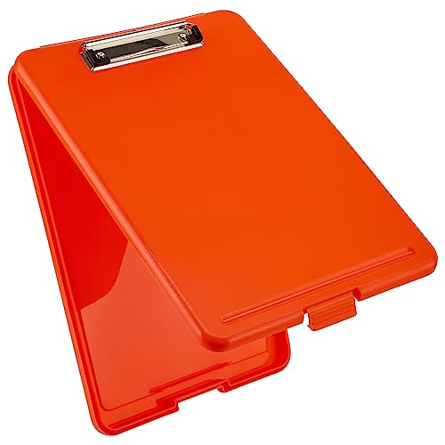 Läufer 55802 Klemmbrett Safety, mit Aufbewahrungsfach, Signalfarbe Orange von Läufer