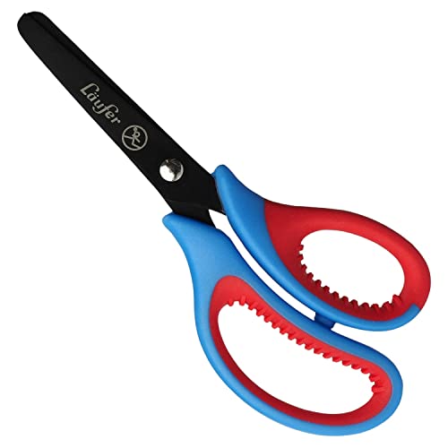 Läufer 87226 Ergonomische Bastelschere für Kinder, Schule ab 1. Klasse, rot/blau, für Rechtshänder, Schere mit runder Spitze Läufer 87226 Ergonomische Bastelschere für Kinder, Schule ab 1. Klasse, rot/blau, für Rechtshänder, Schere mit runder Spitze von Läufer