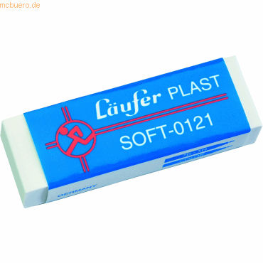 Läufer Radierer Plast Soft 0121 65x21x12mm weiß von Läufer