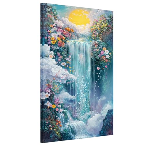 Diamond Painting Berg Diamond Painting Erwachsene Fallen DIY Full Drill Diamant Bilder Anfänger Set，Runder Vollbohrer Malerei Stickerei Kreuzstich，Geeignet Geschenke Home Wand Dekor 80x160cm Xy-1165 von Laewaele