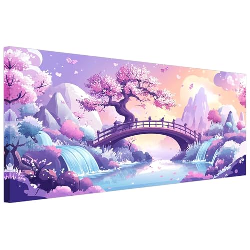 Diamond Painting Erwachsene Karikatur Diamond Painting Landschaft Basteln Erwachsene Diamant Bilder Geschenke Set，DIY 5D Diamant Stickerei Kreuzstich Malerei Set Wand Arts Heimdekor 55x110cm Xy-632 von Laewaele