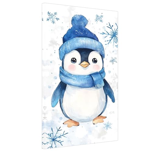 Diamond Painting Erwachsene Pinguin Diamond Painting Winter Basteln Erwachsene Diamant Bilder Geschenke Set，DIY 5D Diamant Stickerei Kreuzstich Malerei Set Wand Arts Heimdekoration 70x140cm Xy-1164 von Laewaele