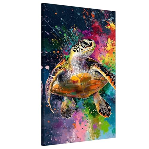 Diamond Painting Meeresschildkröten Diamond Painting Erwachsene Bunt DIY Full Drill Diamant Bilder Anfänger Set，Runder Vollbohrer Malerei Stickerei，Geeignet Geschenke Home Dekor 60x120cm Xy-1151 von Laewaele