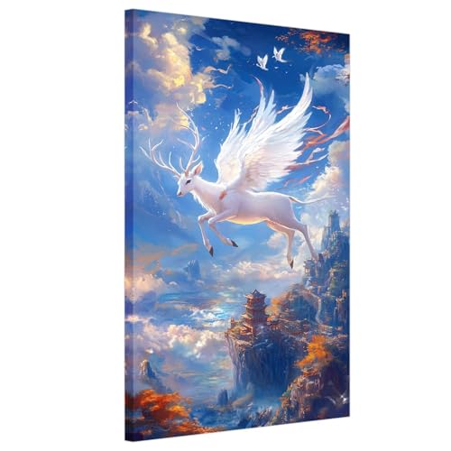 Diamond Painting Traum Diamond Painting Erwachsene Reh DIY Full Drill Diamant Bilder Anfänger Set，Runder Vollbohrer Malerei Stickerei Kreuzstich，Geeignet Als Geschenke Home Wand Dekor 80x160cm Xy-1167 von Laewaele