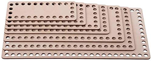 Lagrave Creative Korbböden Set x 7 Stck, Quadrat Korbböden zum Häkeln, Sperrholz Basen für Häkelkorb 15cm-30cm (Set (15cm-30cm)) von BENALI