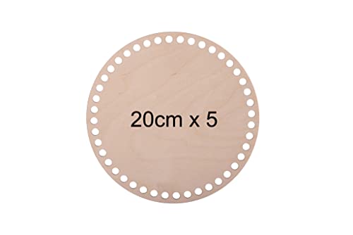 Lagrave Creative Platz Korbböden Set, Naturholzkorbboden, Korbböden zum Häkeln, Häkelkorb Holz Basis Für DIY, Crochet basket bottom, basket base (20 cm x 5 Stck) von Lagrave