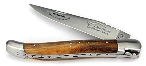 Laguiole Honoré Durand Taschenmesser Griff Pistazienholz 12 cm Messer Klinge und Backen matt von Laguiole Honoré Durand