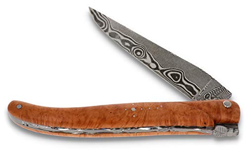 Laguiole en Aubrac Messer 12 cm - Griffschalen Bruyère plein manche - Zisellierte Platine - Damastklinge - Frankreich Taschenmesser Laguiole en Aubrac Messer 12 cm - Griffschalen Bruyère plein manche - Zisellierte Platine - Damastklinge - Frankreich Taschenmesser von Laguiole en Aubrac