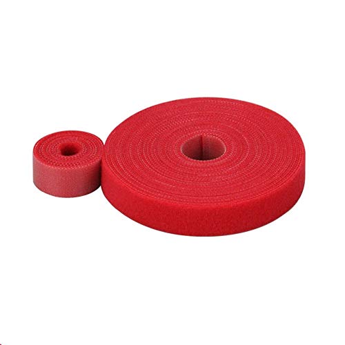 Klettband Selbstklebend Extra Stark klettband selbstklebend weiß Klebrige Zurück Doppelseitiges Klebeband Band Self Adhesive red,10mm-5m von LahAd
