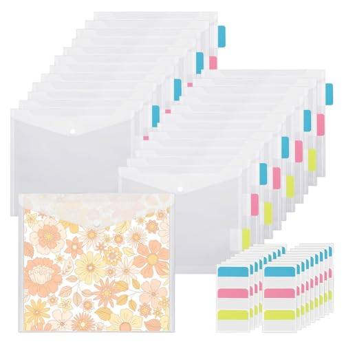 Lahdrhab 50 StüCk Scrapbook-Papieraufbewahrung mit Schnallendesign, Scrapbook-Papier-Aufbewahrungsbox mit 60 Etiketten Zur Aufbewahrung Von Scrapbook-Papier von Lahdrhab
