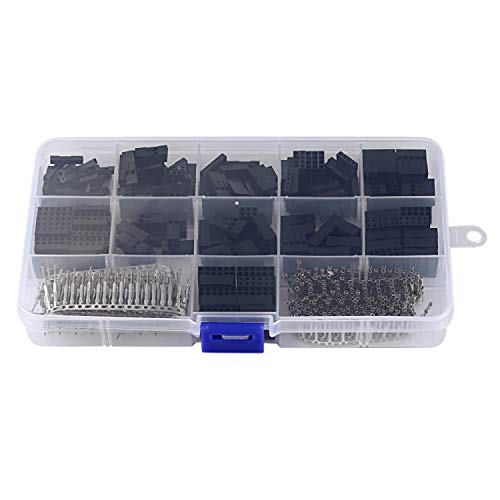 Lahdrhab 620 Stueck Stecker 2,54 Mm, Kabel Jumper Draht Stiftleisten Gehaeuse Kit, Stecker Crimp Pins + Buchse Pin Klemme Stecker von Lahdrhab