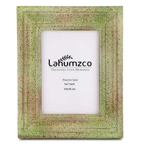 Lahumzco Handgefertigter Holz-Bilderrahmen mit bunten Punkten, rustikaler Rahmen für Wand und Tisch, ideal für Fotos, Kunst und Heimdekoration, 12,7 x 17,8 cm Lahumzco Handgefertigter Holz-Bilderrahmen mit bunten Punkten, rustikaler Rahmen für Wand und Tisch, ideal für Fotos, Kunst und Heimdekoration, 12,7 x 17,8 cm von Lahumzco