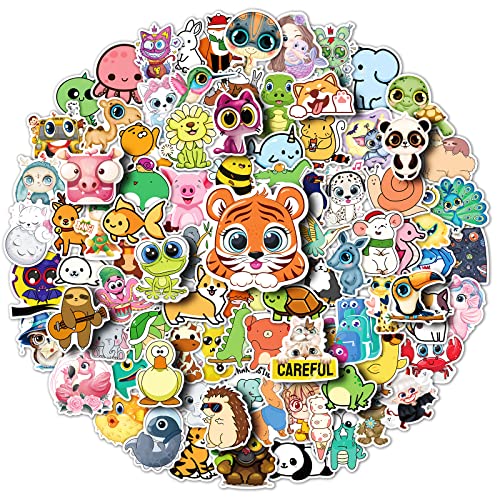 Aufkleber,100 Stück Aesthetic Sticker Decals Aufkleber Auto Trendy Wasserdicht Vinyl Tier Stickers für Erwachsene Kinder von Lahviuu