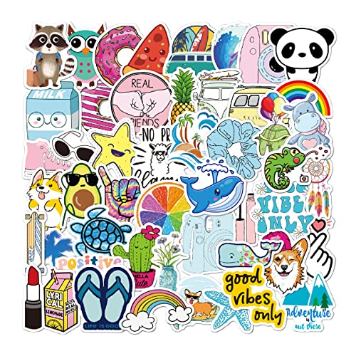 Aufkleber,50 Stück Aesthetic Sticker Decals Aufkleber Auto Trendy Wasserdicht Vinyl Stickers für Erwachsene Kinder（style A） von Lahviuu